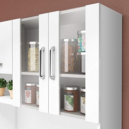 Cozinha Compacta 12 Portas 1 Gaveta Amanda Espresso Móveis Branco
