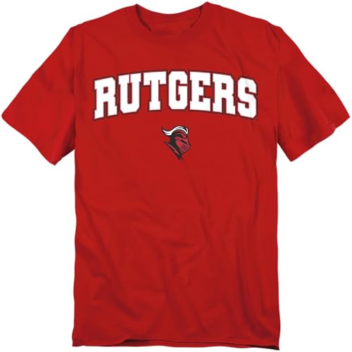 LOGOVISION Rutgers University Arch Logo Unisex Adult T Shirt Red Large