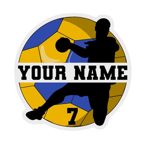 Custom Handball Name Sticker Personalized Handball Team Decal Waterproof Vinyl Stickers Gift for Her Him Athletic Sports Stickers