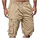 Cargo Shorts for Men Below Knee Length Hiking Work Relaxed Fit Lightweight Bermuda Tactical Shorts with Multi Pockets Summer Fashion Chino Medium