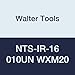 Walter Tools NTS-IR-16 010UN WXM20 Carbide NTS Threading Inserts, Internal Thread, Full Profile, American UN 60 Degree (Pack of 10)