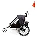 Zavddy-sp Rimorchio Bici Carrello Bambini Posto Unico Pieghevole Trainato Bike rimorchi con 2-in-1 baldacchino e 16 Pollici Ruote for Bambini ed i Bambini Bambini Jogger Passeggino