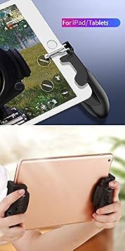 Mobile Game Controller for iPad/Tablets, Sensitive Shoot Aim Gamepad Trigger for PUBG/Knives Out, Handgrip for Tablet & Smartphones