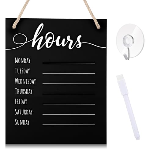 Threehoney 3 Pcs Dry Erase Store Hours Sign Set Include