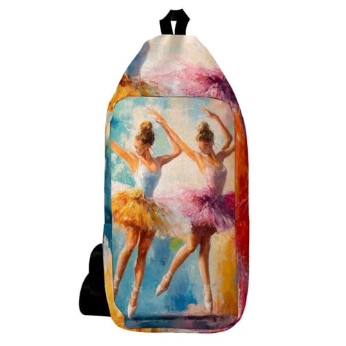 Sac à bandoulière voyage et randonnée motif peinture à l'huile pour escapades en plein air