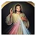 Holyart Divine Mercy ogival Gold foil Print on Wood 99x69cm