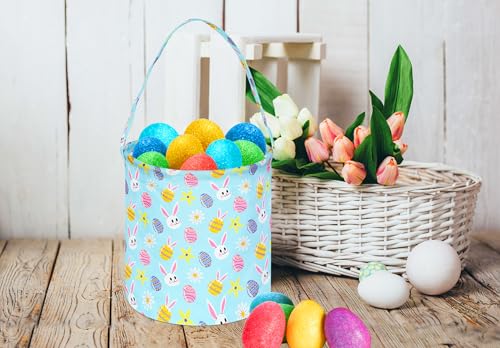 Image of DUYIY Easter Bunny Basket Easter Eggs Gift Bucket, Dinosaur Storage Bin for Kids,Storage Box Organizer Basket for Kids (Blue)