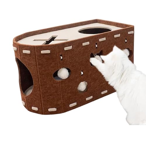 猫用スクラッチハウス | キャットラウンジベッド フェルト爪とぎハウス | 子猫 ペット ハウス 隠れ家 おもちゃ 屋内 寝室 リビング オフィス用