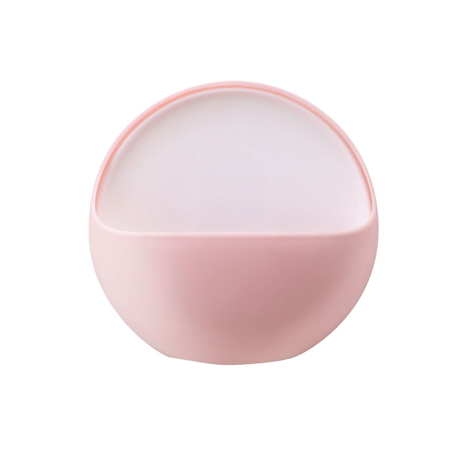 JINGYAN Soap Dishes Suction Cup Strong Sucker Soap Dish Case Plastic Holder Drain Box Bathroom Accessories Storage Rack(Pink)