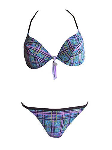 Bikini avec armatures bleu tan thru pour un bronzage sans trace