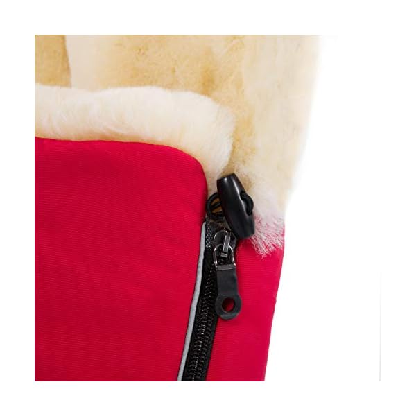 WERNER CHRIST BABY, Lammfell-Fußsack FLIMS – warmer Buggy, Kinderwagen-Fußsack (Kinder ab 6 bis 36 Monate) aus… – Bild 5