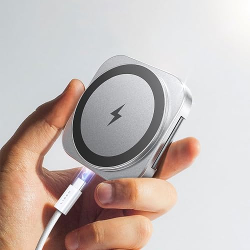 LISEN for iPhone 16 Magsafe Charger Stand Apple Wireless Charger Travel 2 in 1 Wireless Charging Station Foldable for iPhone 16 15 Pro Max 13 12 14 Plus (Not Power Bank)