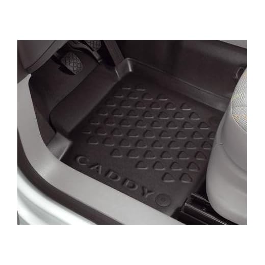 Original Volkswagen Piezas VW Conchas Alfombrilla De Goma, delant. (Caddy)