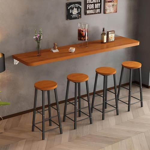 Bureau flottant pour ordinateur portable table pliante murale bois