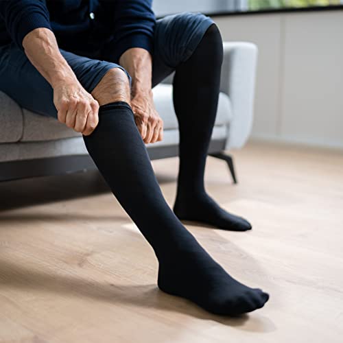 Sureio 6 Pairs Thigh High Men's Compression Socks 20-30 Mmhg Knee Compression Socks Xl Grip for Men and Women 6
