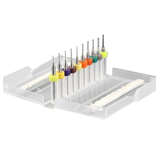 NICERIO 10 PCS/Set PCB Print Circuit Board Brocas de carburo Brocas de grabado micro Set para SMT CNC Herramienta rotativa 0.1mm a 1.0mm