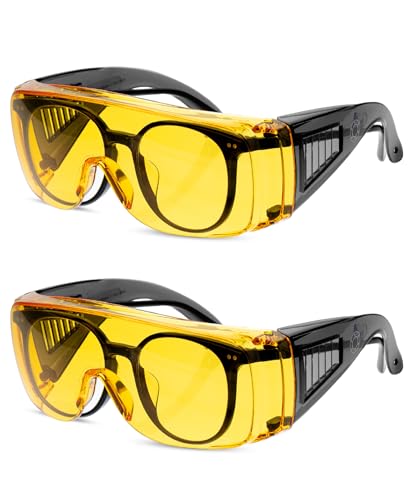 UNCO Safety Glasses Over Eyeglasses (2 Pack)