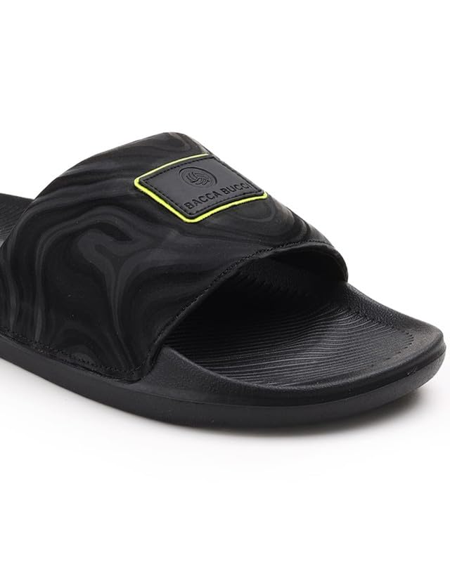 Image of Bacca Bucci Hologlide Men's Comfort Slides | Cushioned EVA Footbed | Anti-Slip Sole | Lightweight Everyday Sliders