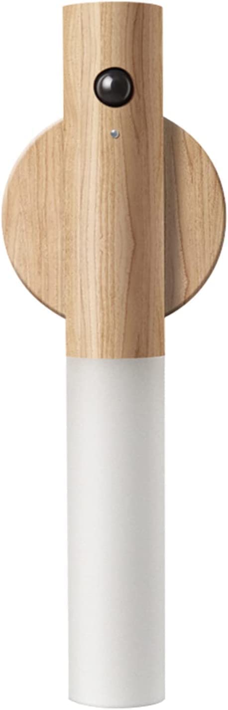 Motion Sensor Night Light, Smart LED Light, Sensing Distance 4M, Hand-held Portable, Stick Anywhere for Bedroom, Stairway, Children Room and More,High Grade Solid Wood Glass Material (Burly Wood)