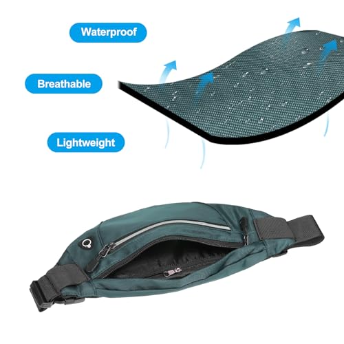 PATIKIL Fanny Pack, Adjustable Belt Bag for Men and Women Waterproof Crossbody Waist Bag for Traveling Hiking Running Green - Image 4