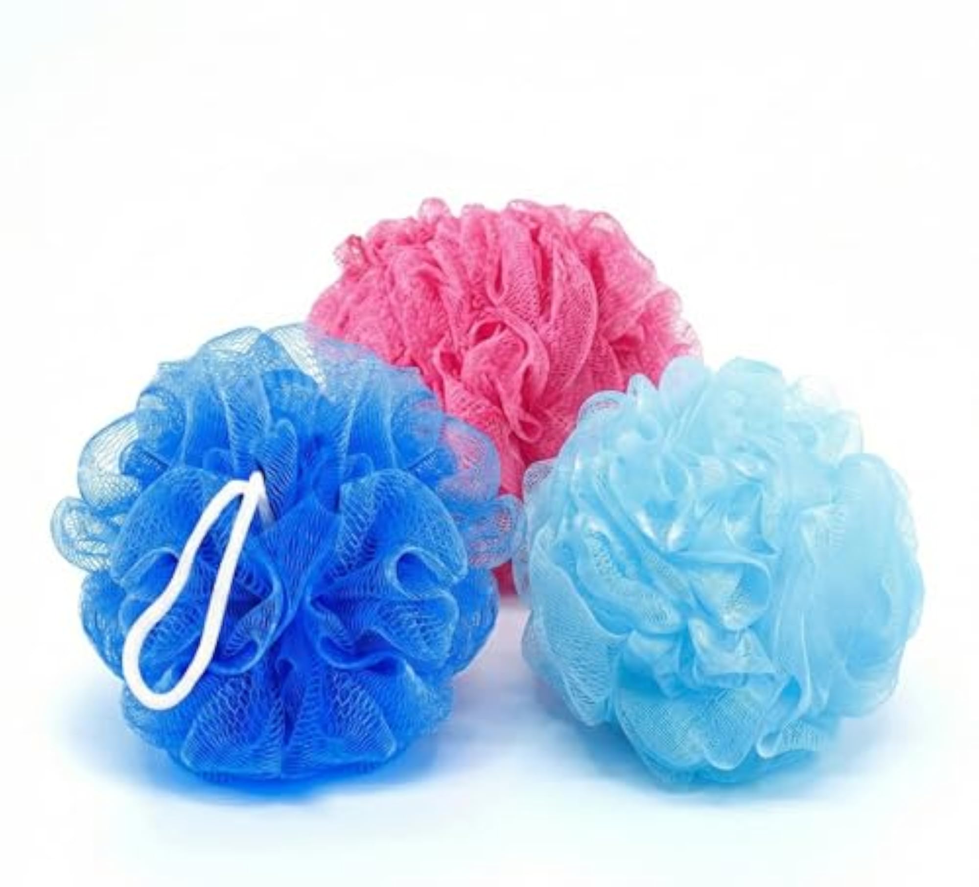 Ultra Soft Bath Shower Loofah Sponge Pouf Body Scrubber