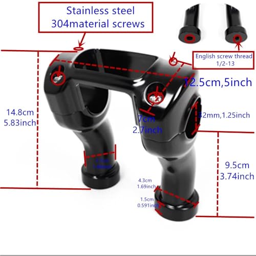Guidon moto trop bas ? Solution rehausseur 4 pouces pour Softail Breakout