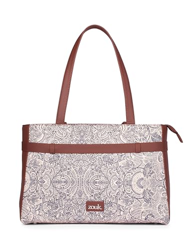 Image of ZOUK Urban Escape Bag | Stylish Vegan with Laptop Compartment, Trolley Sleeve & Anti-Theft Pocket |