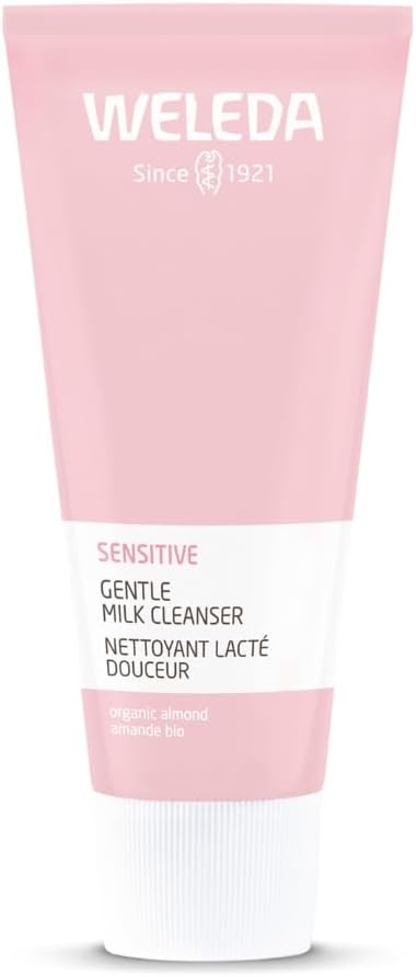 Sensitive Gentle Cleanser with Almond, Face Wash For Sensitive Skin, Fragrance Free, Dermatologically Tested, Vegan, 100% Certified Natural, 75ml