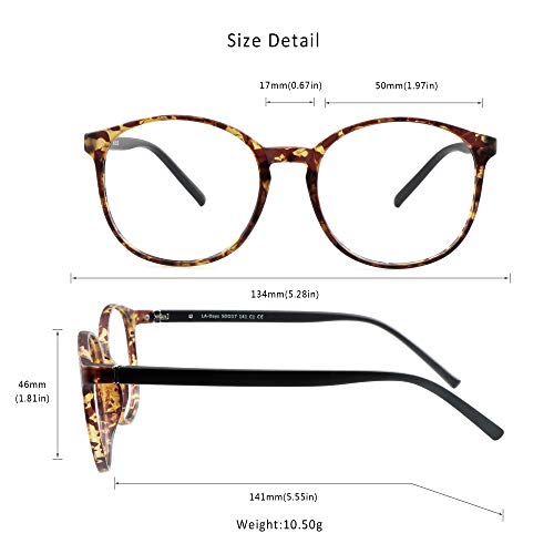 Lifeart Blue Light Blocking Glasses, Anti Eyestrain, Computer Reading Glasses, Gaming Glasses, Tv Glasses For Women Men, Anti Glare (Tortoise, 2.50 Magnification) #TOP2