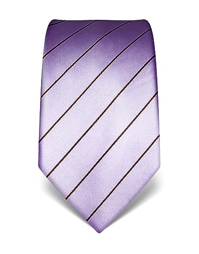 Vincenzo Boretti Herren Krawatte reine Seide gestreift edel Männer-Design zum Hemd mit Anzug für Business Hochzeit 8 cm schmal/breit flieder Vincenzo Boretti Herren Krawatte reine Seide gestreift edel Männer-Design zum Hemd mit Anzug für Business Hochzeit 8 cm schmal/breit flieder