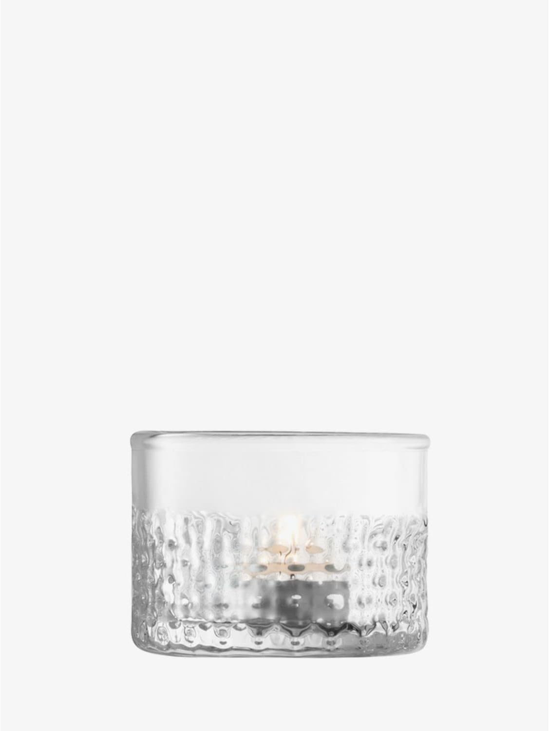 LSA International Wicker Taupe Tealight Candle Holder 2.5”, Modern Stylish Candlestick Elegant Home Decoration