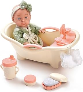 لعبة دمية مع حوض استحمام للأطفال - مجموعة استحمام رائعة