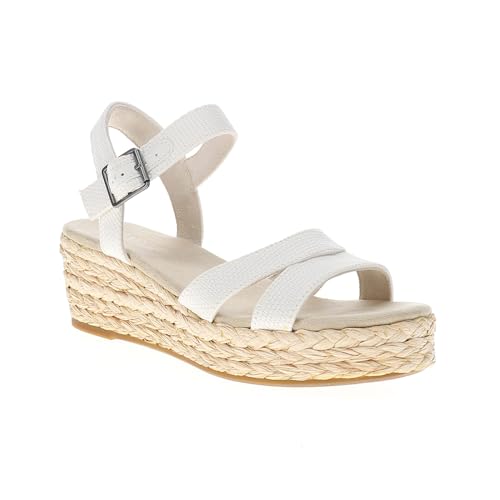 TOMS Womens Audrey Espadrille Casual Sandals Casual Mid Heel 2-3" - White2