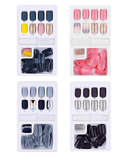 Store2508 Press on Gel Nails Sets With Double Sided Jelly Adhesiv...