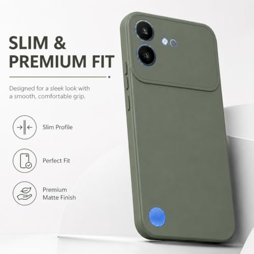 Image of FIRST MART Matte Silicone Back Cover for Nothing (4b) - Green
