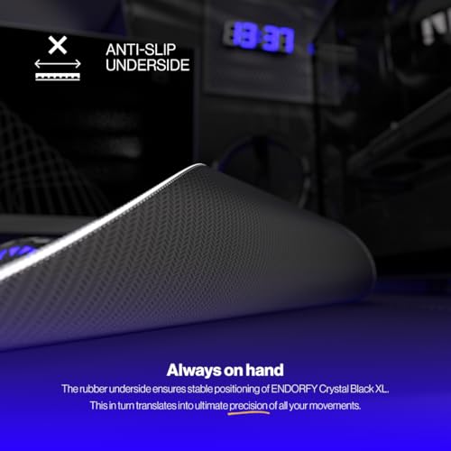 Endorfy Crystal Black Xl Gaming Mouse Pad Black Grey White - 4
