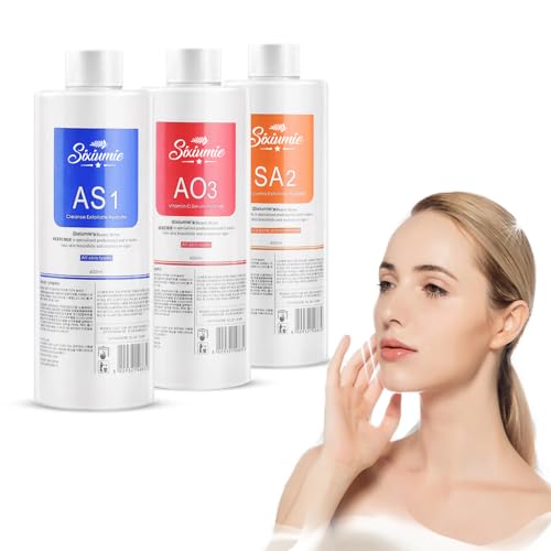 AS1 SA2 AO3 Aqua Peeling Solution Combination with Salon Special Solutions Skin Care Aqua Peeling Serum Machine 400ml (Set of 3 Bottles)
