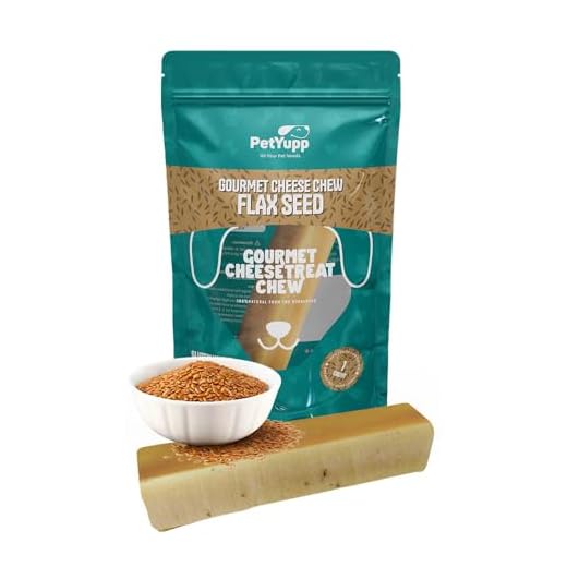 PetYupp 1 Pack Flax Seed Yak Cheese Himalayan Dog Chews, Large - Rich Protein & Low Fat Flax Seed Yak Chews for Dogs - Gluten-Free & Lactose-Free Treats for Small, Medium & Large Dogs