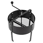 Woodside Large 18L Heavy Duty Rotary Steel Garden Soil Sifter Sieve Rotating Mesh Riddle