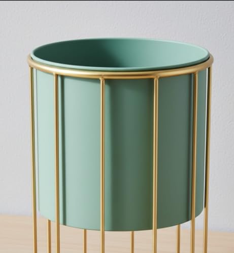 Image of Inspired Creations Premium Metal Planter Stand for Indoor Plants - Set of 2, Modern Decorative Gold Flower Pot Stands for Living Room, Home Decor, Balcony & Garden (Sturdy & Rust-Proof)