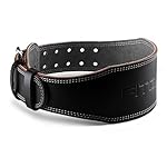 Fitgriff® Classic Weight Lifting Belt (100% Leather) for Men and Women - Gym Belt for Squats, Deadlift, Back Support
