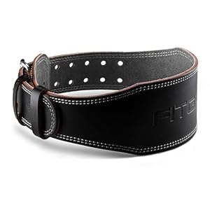 Klassischer Gewichthebergürtel – 100% Leder – für Damen und Herren – Gürtel für Bodybuilding, Krafttraining, Gewichtheben – Classic Leather Weightlifting Belt