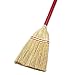 39 in. Corn Fiber Bristles Lobby & Toy Broom Red & Yellow