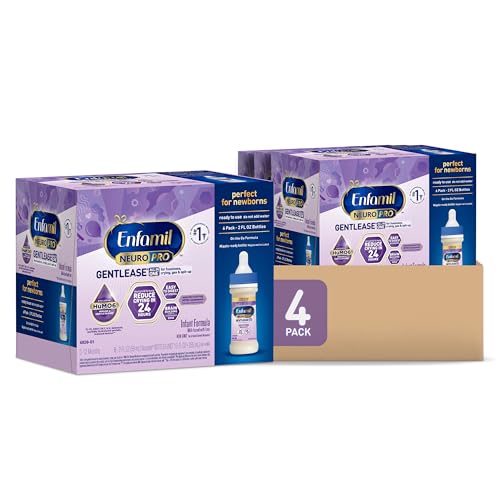 Image of Enfamil NeuroPro Gentlease Baby Formula, Brain Building DHA, HuMO6 Immune Blend, Designed to Reduce Fussiness, Crying, Gas & Spit-up in 24 Hrs, Ready-to-Feed Infant Formula, Liquid, 2 Fl Oz (24 Count)