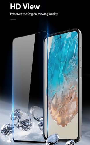 Image of Mr.Shield Top-Notch HD+ Tempered Glass Screen Protector Guard Designed for Samsung Galaxy M35 5G (6.6 Inch), 9H Hardness, Military Grade Protection, Easy Installation kit