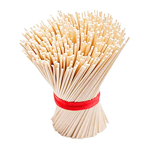 MYRIAD365 Cotton Candy Sticks 8" Bamboo Sticks, 4mm Wide for Extra Durability, Barbecue Sticks - Pack of 100 - Wooden Skewers for Appetizers - Wood Sticks