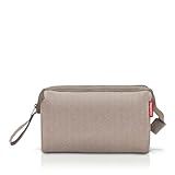 reisenthel travelcosmetic Herringbone Mokka - Starke robuste und praktische Reisekosmetiktasche, Handschlaufe, wasserabweisendes Material