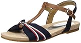 Kontrastfarbene Einsätze Tom Tailor Damen 8092214 Riemchensandalen, Blau (Navy 00003), 38 EU