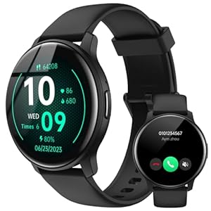 Smart Watch, HD Smartwatch for Men Women (Answer/Make Calls), Fitness Watch with 100+ Sport Modes, IP68 Waterproof/Heart Rate/Sleep Monitor, Activity Trackers for iOS/Android