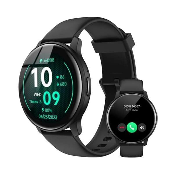 Smart Watch for Men Women Answer/Make Calls/Quick Reply, Samsung Android iPhone Compatible Fitness Tracker with 100+ Sport Modes, Heart Rate Blood Oxygen Sleep Monitor IP68 Waterproof Smartwatch